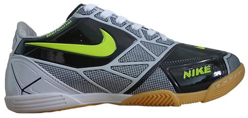 Chuteira Futsal Nike Mercurial Branco Preto e Verde Limão MO