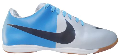 Chuteira Futsal Nike Mercurial Prata e Azul MOD:10407
