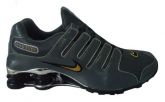 Tênis Nike Shox NZ Cinza, Preto e Dourado Cromado MOD:040